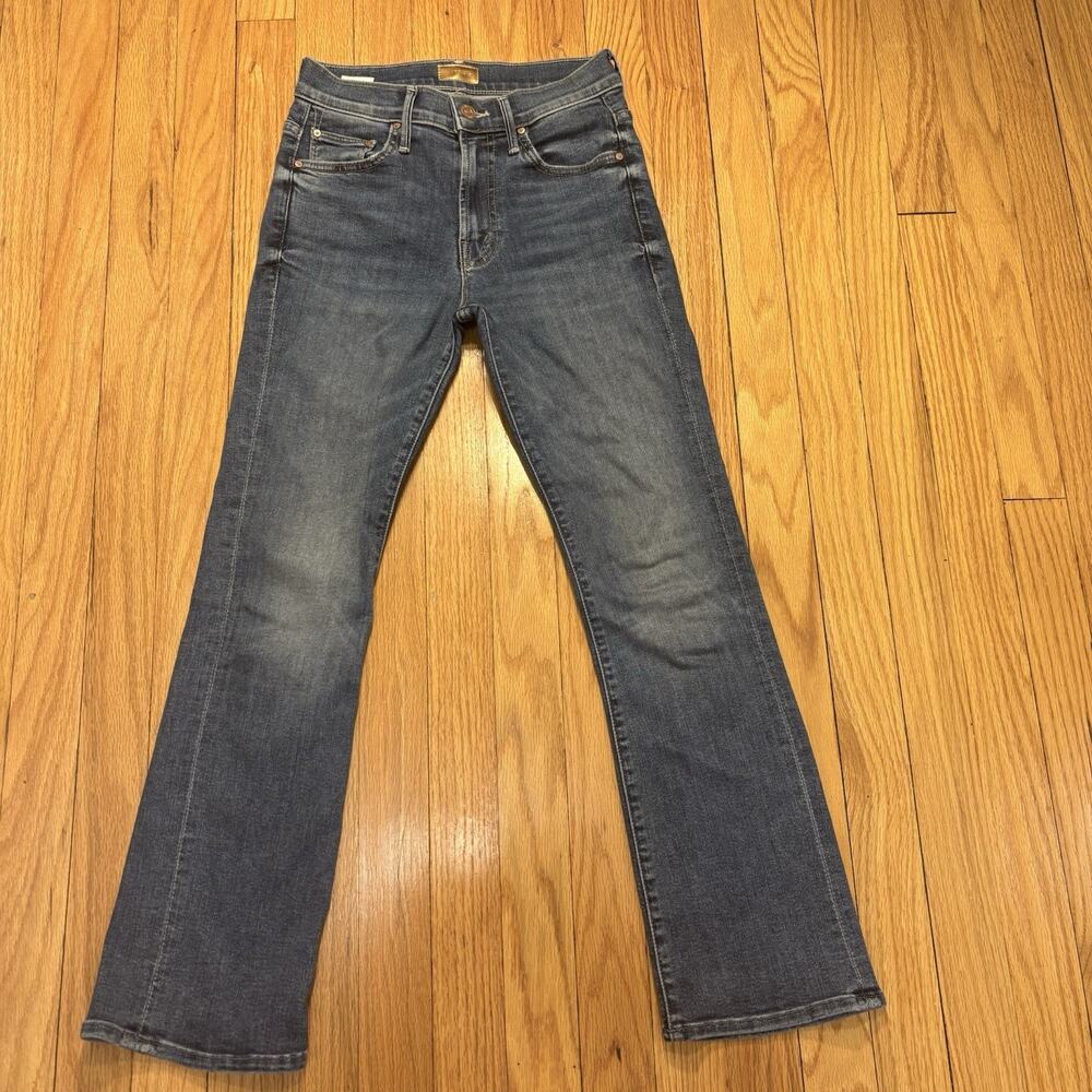 Mother Lil Insider Flood Jeans Over The Top Blue Size Size 25 Denim Made in USA
